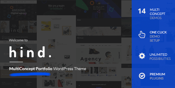 Hind 2.3.2 – Multi-Concept Portfolio WordPress Theme