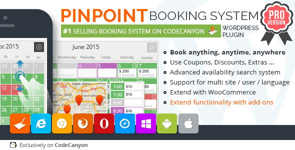 Pinpoint Booking System PRO 2.9.9.2.6 – Book Everything with WordPress