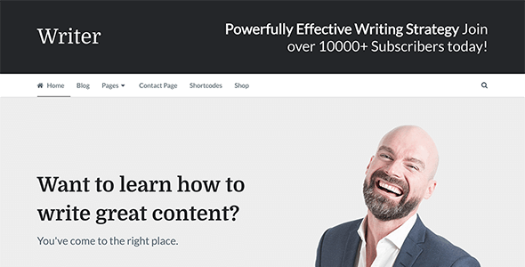 Writer 1.2.12 – Professional WordPress Theme for Writers