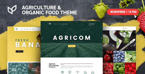 Agricom 1.7.7 – Agriculture & Organic Food WordPress Theme Pack