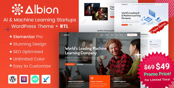 Albion 4.0 NULLED – Machine Learning & AI WordPress Theme