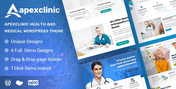 ApexClinic 1.3.2 NULLED – Health & Clinic WordPress Theme