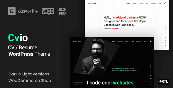 Cvio 3.2.2 – Resume WordPress Theme