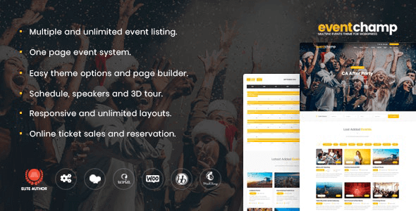 Eventchamp 2.1.1 – Multiple Event & Conference