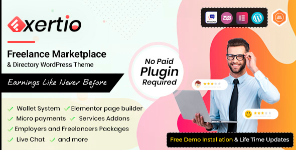 Exertio 1.1.9 – Freelance Marketplace WordPress Theme