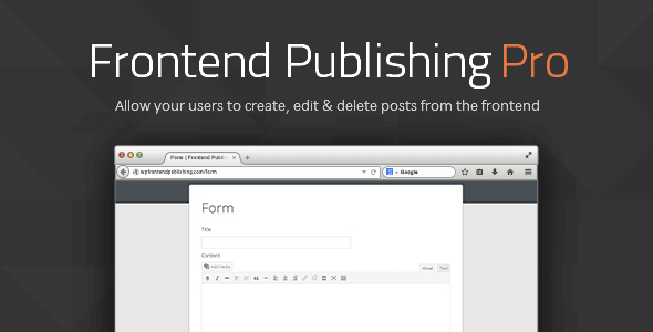 Frontend Publishing Pro 3.12.0