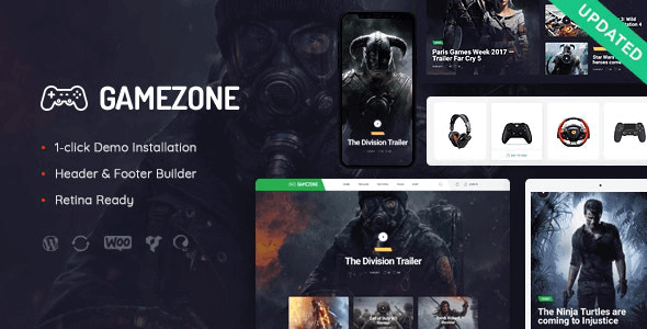 Gamezone 1.1.3 – Gaming Blog & Store WordPress Theme