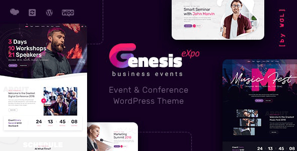 GenesisExpo 1.4.4 NULLED – Business Events & Conference WordPress Theme