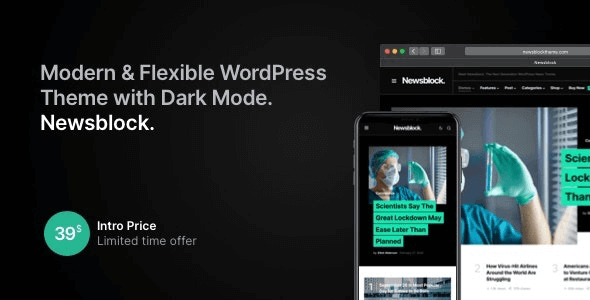 Newsblock 1.2.2 NULLED – Modern WordPress Theme with Dark Mode