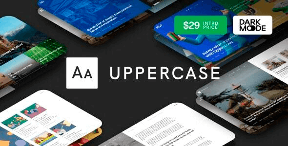 Uppercase 1.1.5 NULLED – WordPress Blog Theme with Dark Mode