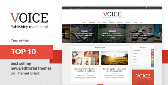 Voice 3.0.2 – Clean News Magazine WordPress Theme