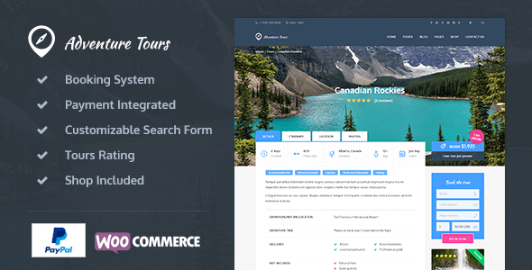 Adventure Tours 4.2.4 – WordPress Tour Travel Theme