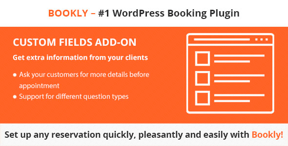 Bookly Custom Fields Add-on 3.3
