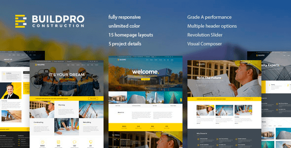 BuildPro 1.1.3 – Business, Building & Construction WordPress Theme