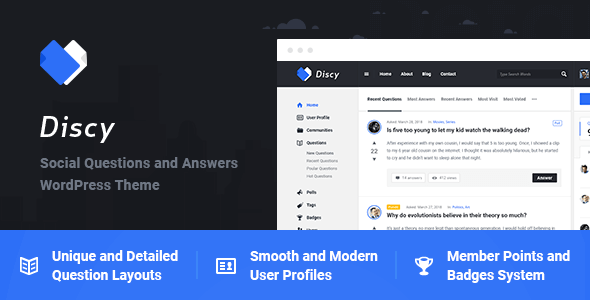 Discy 5.4.1 NULLED – Social Questions and Answers WordPress Theme