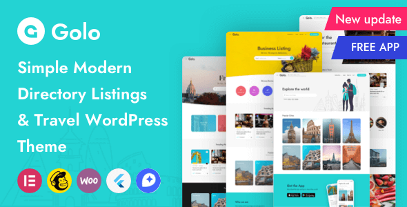 Golo 1.5.4 – Directory & Listing, Travel WordPress Theme