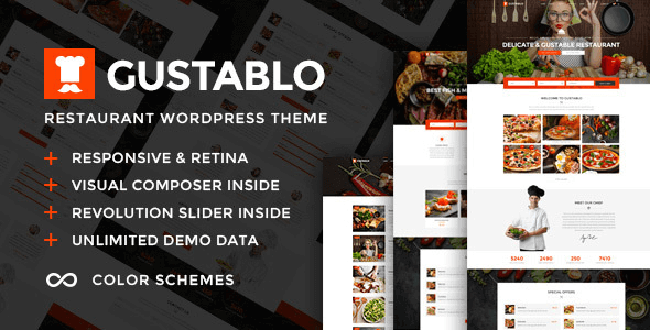 Gustablo 1.20 – Restaurant & Cafe Responsive WordPress Theme