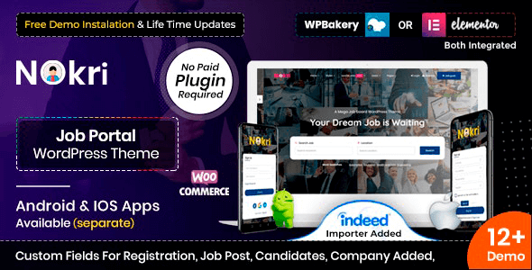 Nokri 1.5.1 – Job Board WordPress Theme