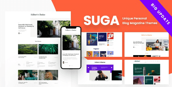 Suga 3.4 – Magazine and Blog WordPress Theme