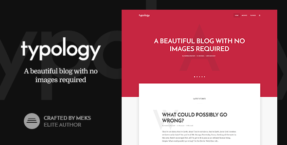 Typology 1.7.5 – Text Based Minimal WordPress Blog Theme