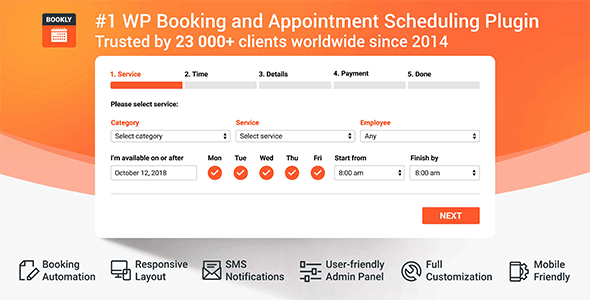 Bookly 21.1 NULLED – Responsive Appointment Booking and Scheduling + Pro Addon 5.3