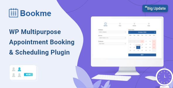 Bookme 4.8 NULLED – WordPress Appointment Booking Scheduling Plugin