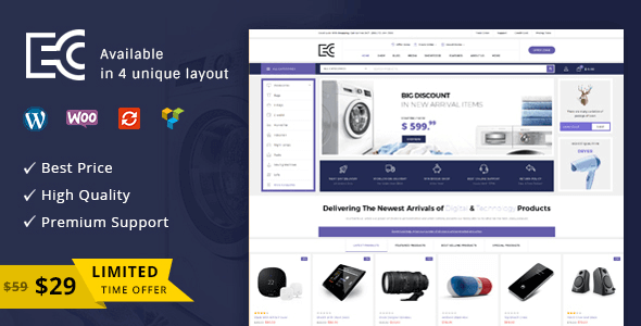 eCode 1.1 – Multipurpose WooCommerce Theme