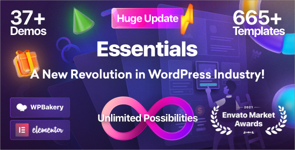 Essentials 3.0.3 NULLED – Multipurpose WordPress Theme