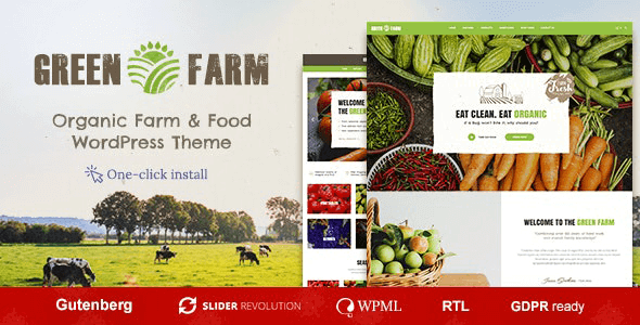 Green Farm 1.2.3 – Organic Food WordPress Theme