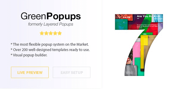 Green Popups 7.34 – Popups for WordPress (formerly Layered Popups) + Template Library