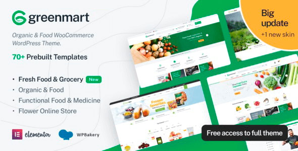 GreenMart 4.0.11 – Organic & Food WooCommerce WordPress Theme