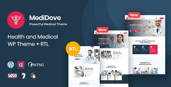 MediDove 2.2.4 – Health and Medical WordPress Theme + RTL