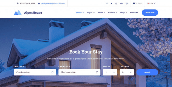 MotoPress Alpenhouse 1.4.0 – WordPress Hotel Booking Theme