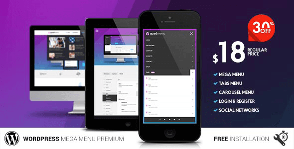 QuadMenu 2.0.1 – Themes Developer Mega Menu