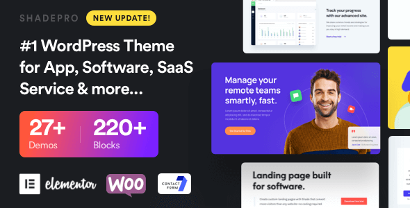 ShadePro 3.4.6 – Startup & SaaS WordPress Theme