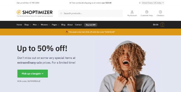 Shoptimizer 2.6.2 – a FAST WooCommerce theme with a ton of features