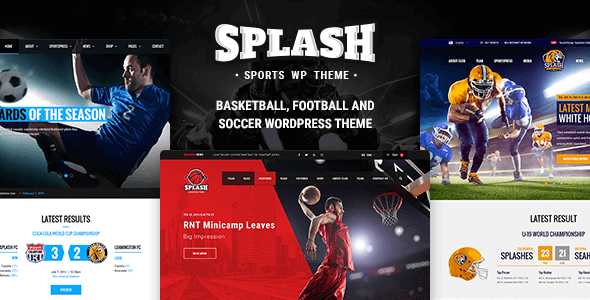 Splash 4.3.4 NULLED – Basketball Football Soccer Sports WordPress Theme