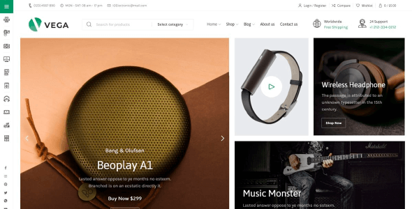 Vega 1.3.2 NULLED – eCommerce Theme for Electronics, Gadgets and Accessories