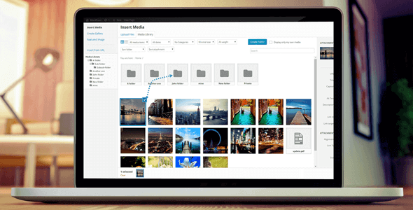 WP Media Folder 5.4.8 – Media manager with folders + Cloud addon 3.6.2 + Gallery addon 2.4.4