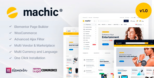 Machic 1.1.5 NULLED – Electronics Store WooCommerce Theme